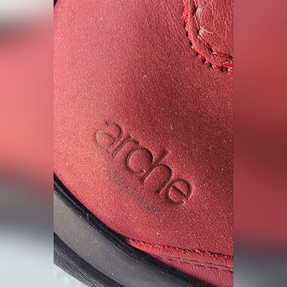 Arche Women's Bordeaux Leather Moccasins - Picture 4 of 12